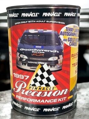 1997 Pinnacle Precision NASCAR Racing Cards Performance Kit Sealed Can